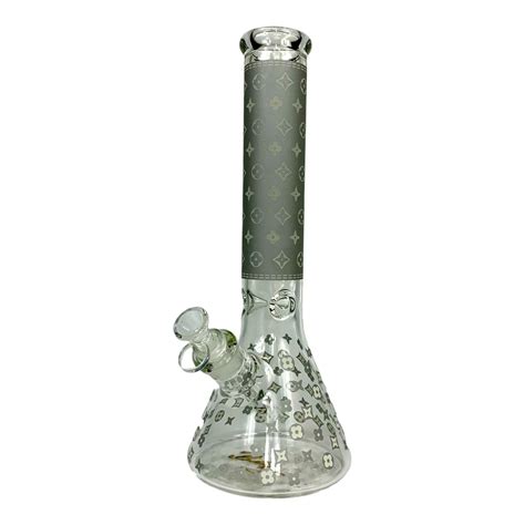 Glow in the Dark Louis Vuitton Beaker Bong 35cm Grey.